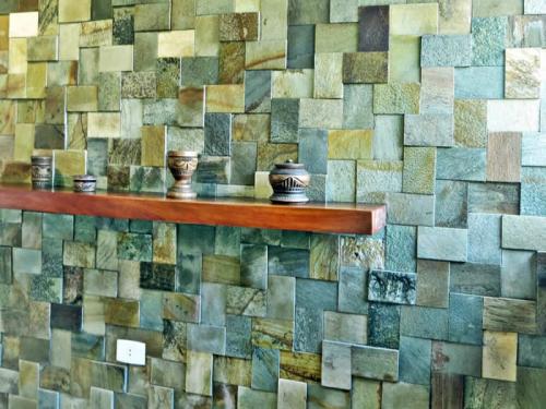 Green Quartzite 3D variet mosaic 