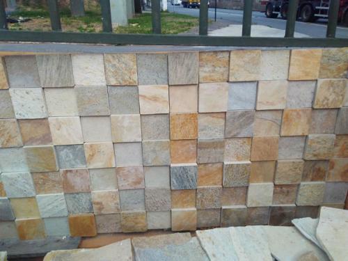 Yellow 3D Mosaic 10x10 "São Tomé"