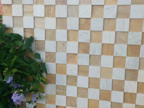 White and Yellow Mosaic 10x10